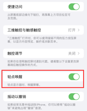 东源苹果授权维修站分享iPhone轻点无法唤醒怎么办 